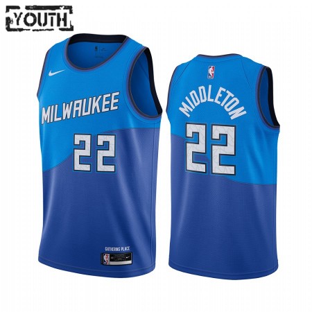 Milwaukee Bucks Khris Middleton 22 2020-21 City Edition Lasten Pelipaidat Swingman